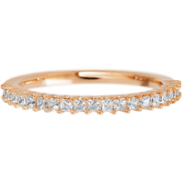 14K Rose Gold band with 21 Princess Lab Grown Diamond having TCW-.63