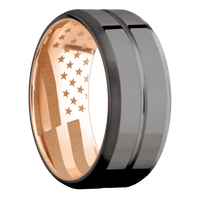 Tantalum Noir + Polish , Polish Finish + 18K Rose Gold
