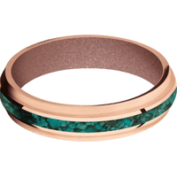 14K Rose Gold + Polish , Satin Finish + Rose Gold