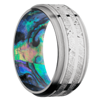 Titanium + Polish , Satin Finish + Abalone