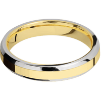 14K Yellow Gold + Polish , Satin Finish