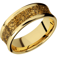 18K Yellow Gold + Satin , Polish Finish