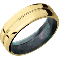 14K Yellow Gold + Polish , Polish Finish + Black Mother of Pearl