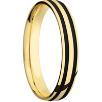 14K Yellow Gold + Polish Finish