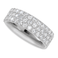 Platinum band with 43 Round Lab Grown Diamond having TCW-1.29