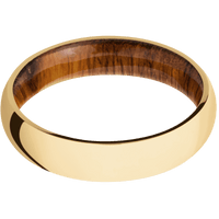 10K Yellow Gold + Polish Finish + Desert Iron Wood