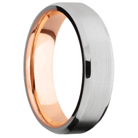 Platinum + Satin , Polish Finish + 14K Rose Gold