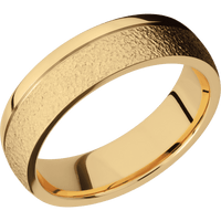 18K Yellow Gold + Stipple , Polish Finish