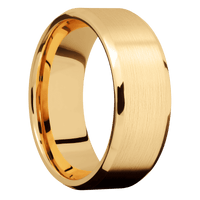 10K Yellow Gold + Satin , Polish Finish