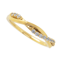 14K Yellow Gold band with 13 Round Lab Grown Diamond having TCW-.2