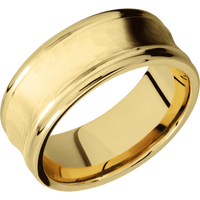10K Yellow Gold + Hammer , Polish Finish
