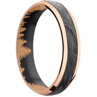 14K Rose Gold + Polish Finish + Dark Grey