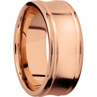 14K Rose Gold + Satin , Polish Finish
