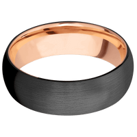 Zirconium + Satin Finish + 14K Rose Gold