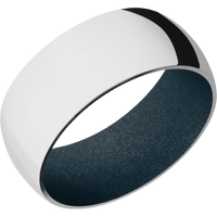 Palladium Silver + Polish Finish + Blue Titanium