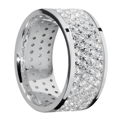 18K White Gold + Polish Finish
