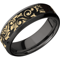 Zirconium + Polish , Satin Finish + Tantalum Noir