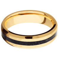 18K Yellow Gold + Hammer , Polish Finish