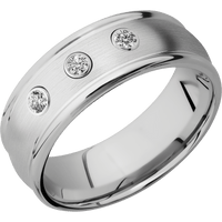 14K White Gold + Satin , Polish Finish