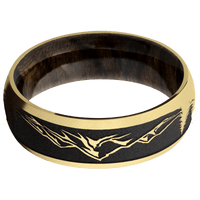 14K Yellow Gold + Anglesatin Finish + Ziricote