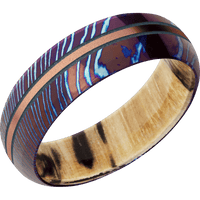 Titanium Damascus + Polish , Polish Finish + Spalted Tamarind
