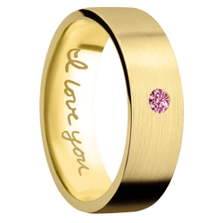 14K Yellow Gold + Satin Finish