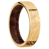 10K Yellow Gold + Polish Finish + Sequoia