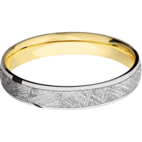 14K White Gold + Polish Finish + 14K Yellow Gold