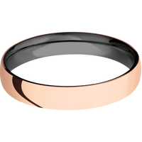 14K Rose Gold + Polish Finish + Zirconium