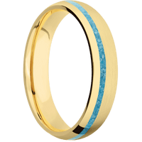 14K Yellow Gold + Satin , Polish Finish