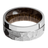 10K White Gold + Rock , Polish Finish + Walnut