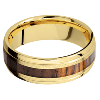 14K Yellow Gold + Anglestone , Polish Finish