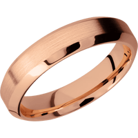 14K Rose Gold + Satin , Polish Finish