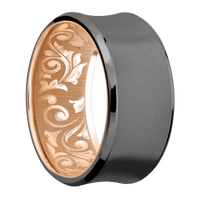 Tantalum Noir + Sand , Polish Finish + 10K Rose Gold