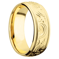18K Yellow Gold + Polish Finish