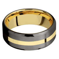 Tantalum Noir + Satin , Polish Finish + 14K Yellow Gold