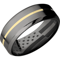 Tantalum Noir + Bead , Polish Finish + Zirconium
