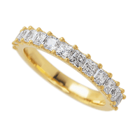 22K Yellow Gold band with 13 Princess Lab Grown Diamond having TCW-1.3