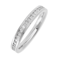 14K White Gold band with 21 Round Lab Grown Diamond having TCW-.32