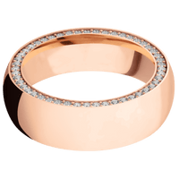 14K Rose Gold + Polish Finish