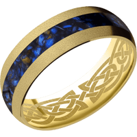 18K Yellow Gold + Sand Finish