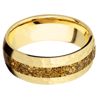 10K Yellow Gold + Hammer Finish