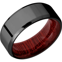 Zirconium + Polish , Polish Finish + Blood Wood