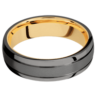 Tantalum Noir + Sand , Polish Finish + 14K Yellow Gold