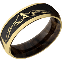 14K Yellow Gold + Anglesatin Finish + Ziricote
