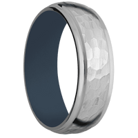 Titanium + Hammer , Polish Finish + Navy Blue