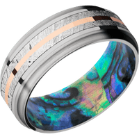 Titanium + Polish , Satin Finish + Abalone
