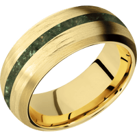 10K Yellow Gold + Treebarkh , Satin Finish