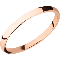 14K Rose Gold + Polish Finish