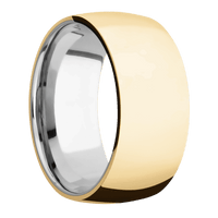 10K Yellow Gold + Polish Finish + Titanium